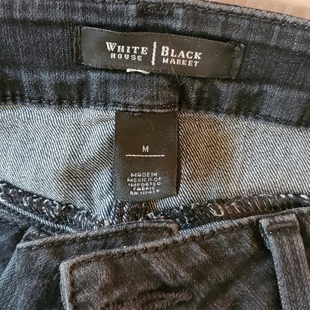 WHITE HOUSE BLACK MARKET SzM Black Denim Jeggings